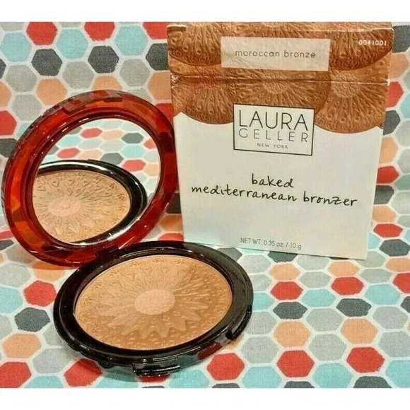 LAURA GELLER Mediterranean Bronzer MOROCCAN BRONZE Bronzing Powder Face Tan BOX! - Picture 2 of 5